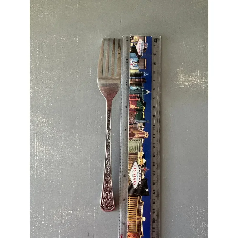 Interpur Korea Stainless Dinner Fork Floral Fleur De Lis Replacement Flatware